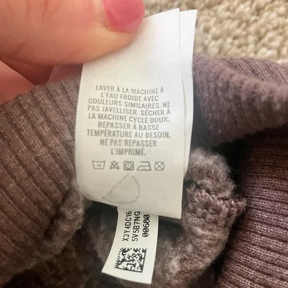 Aerie Hooded Sherpa Lined‎ Zip Up Long Sleeved Hooded Sweatshirt Medium - Picture 7 of 10